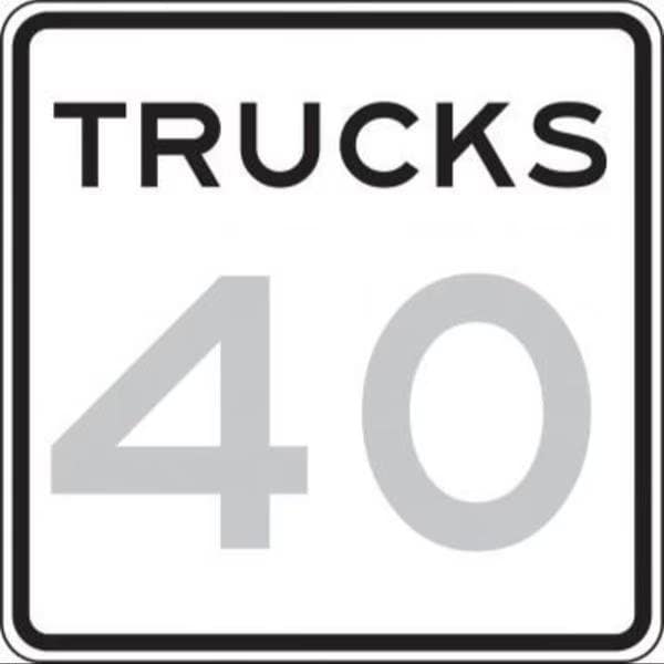 Accuform SPEED LIMIT SIGN TRUCKS 24 in X 24 in FRR63625DP - main